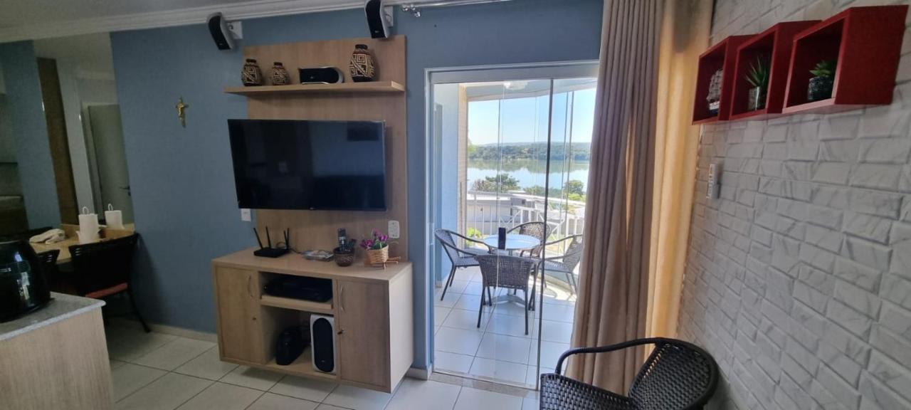 Enseada Nautico Apart Flat I Vista Para O Lago Corumba Caldas Novas Exteriér fotografie